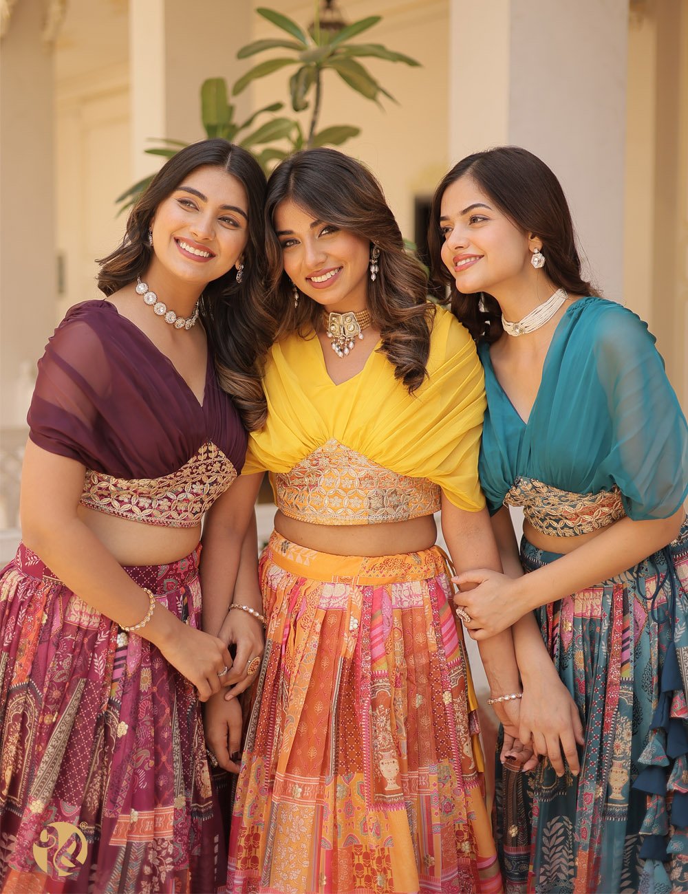 Latest Purple Embroidered Georgette Lehenga Choli
